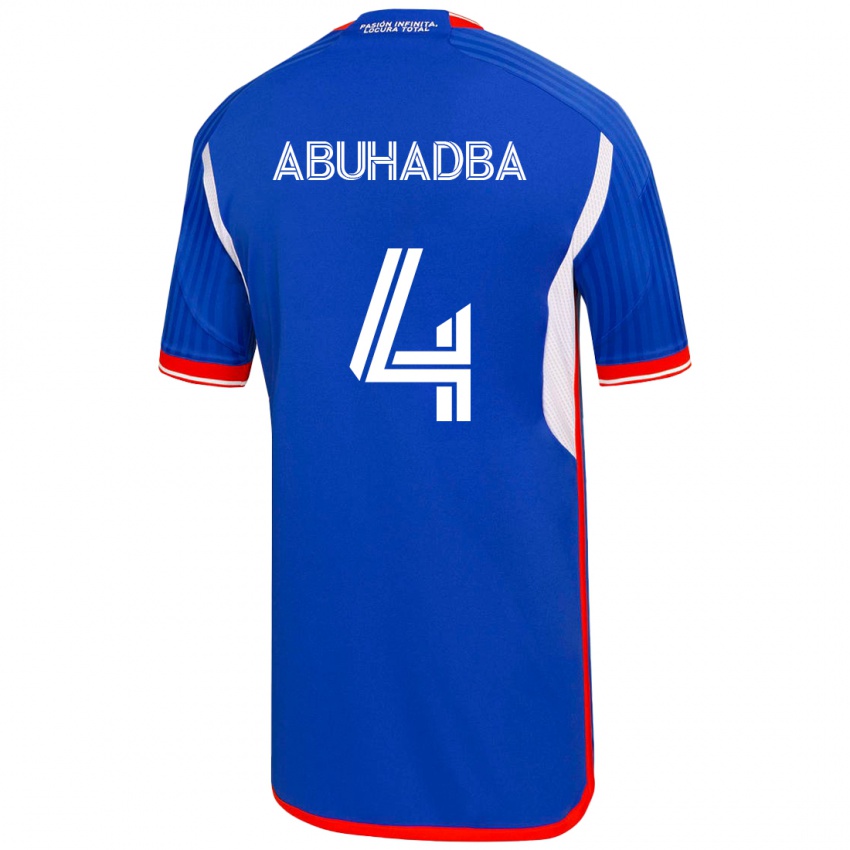 Męski Zacarías Abuhadba #4 Niebieski Domowa Koszulka 2023/24 Koszulki Klubowe