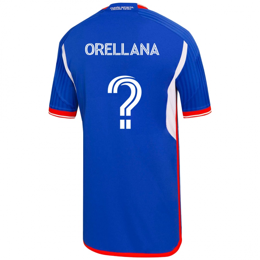 Męski Bastián Orellana #0 Niebieski Domowa Koszulka 2023/24 Koszulki Klubowe