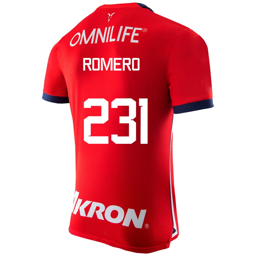 Męski Ángel Romero #231 Czerwony Domowa Koszulka 2023/24 Koszulki Klubowe