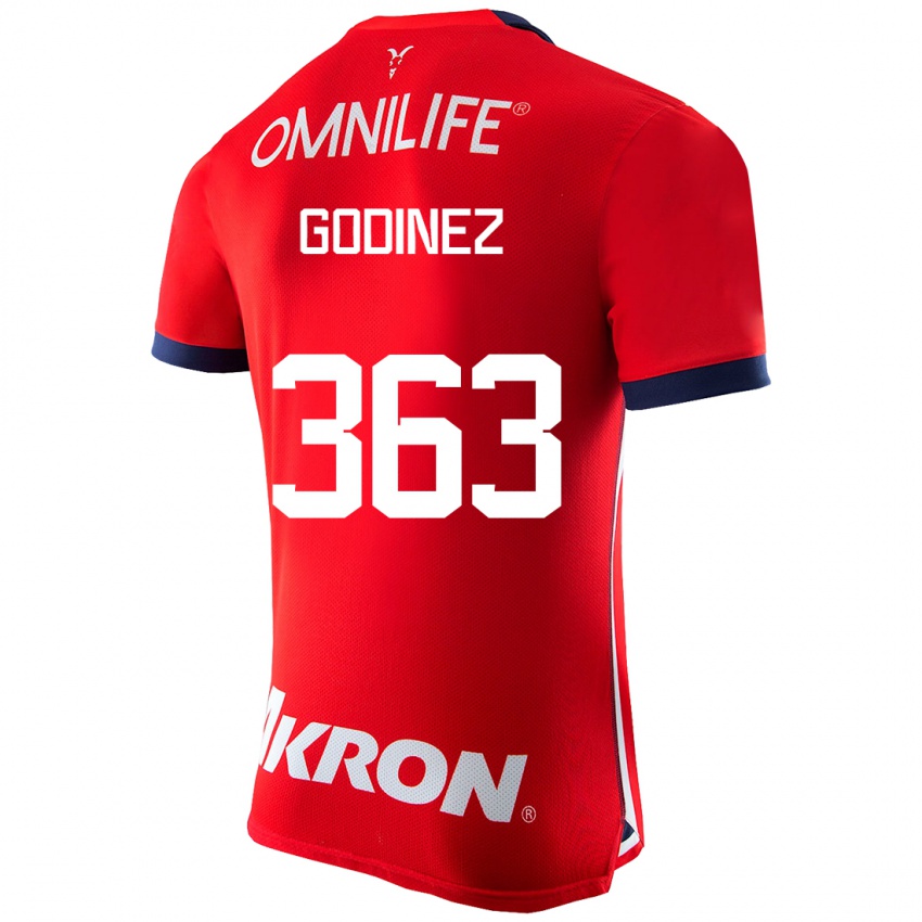 Męski André Godinez #363 Czerwony Domowa Koszulka 2023/24 Koszulki Klubowe
