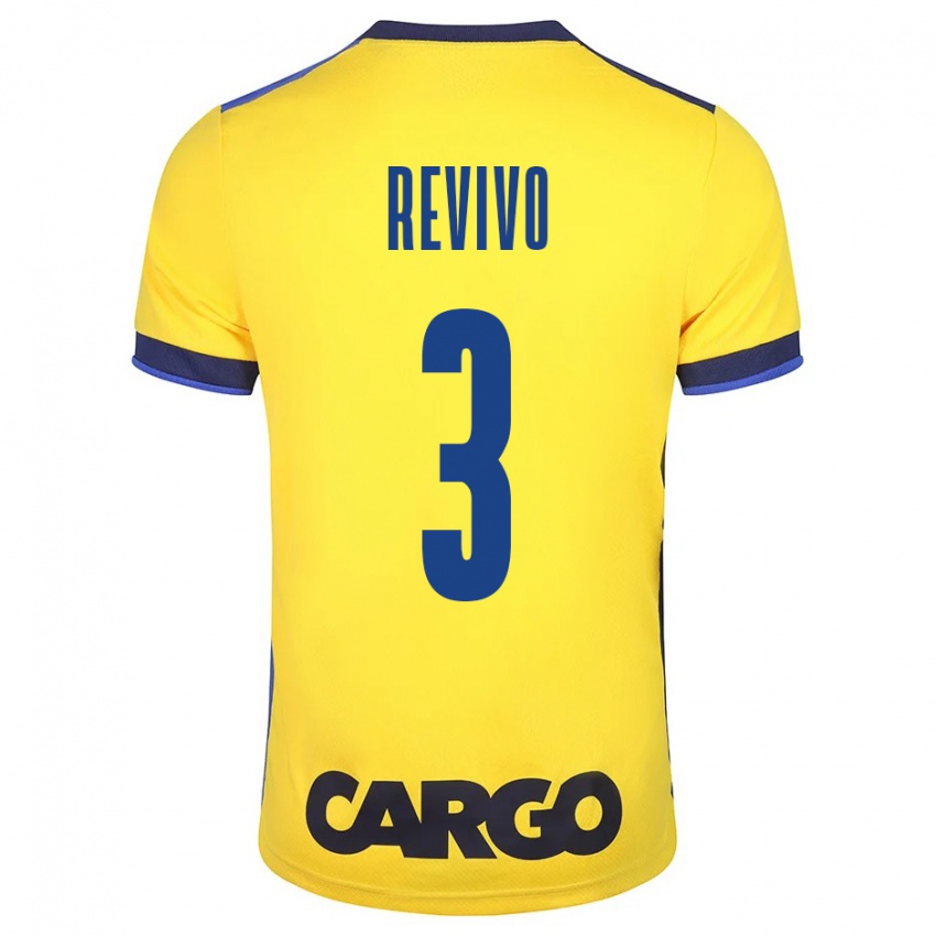 Męski Roy Revivo #3 Żółty Domowa Koszulka 2023/24 Koszulki Klubowe