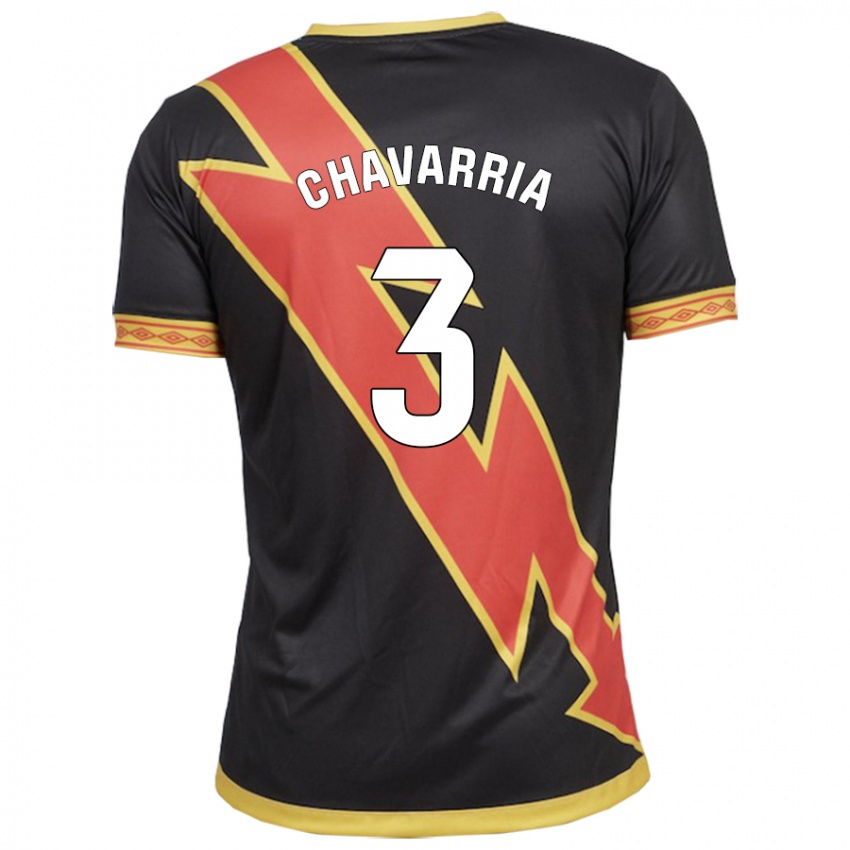 Męski Pep Chavarría #3 Czarny Wyjazdowa Koszulka 2023/24 Koszulki Klubowe