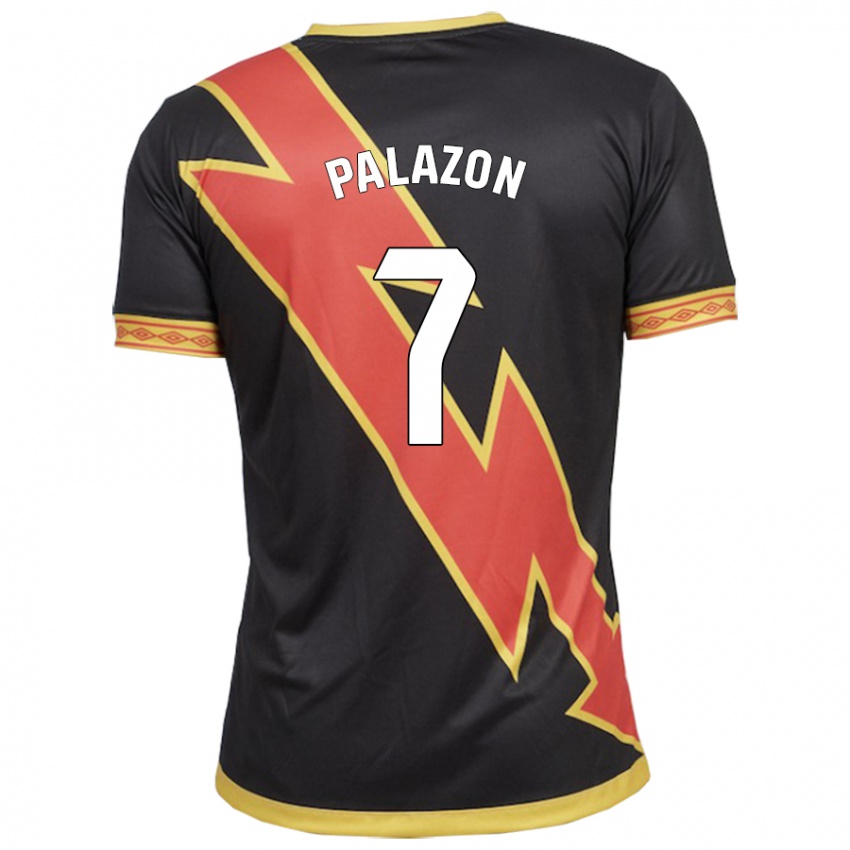 Męski Isi Palazón #7 Czarny Wyjazdowa Koszulka 2023/24 Koszulki Klubowe