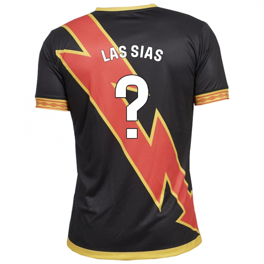 Męski Marco De Las Sías #0 Czarny Wyjazdowa Koszulka 2023/24 Koszulki Klubowe