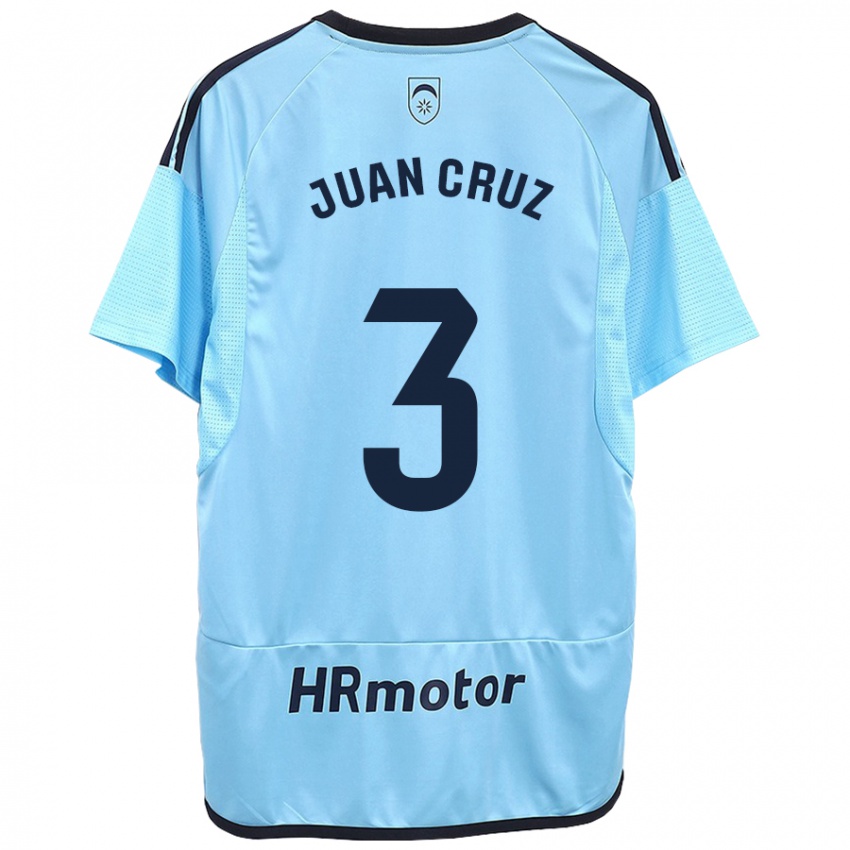 Męski Juan Cruz #3 Niebieski Wyjazdowa Koszulka 2023/24 Koszulki Klubowe