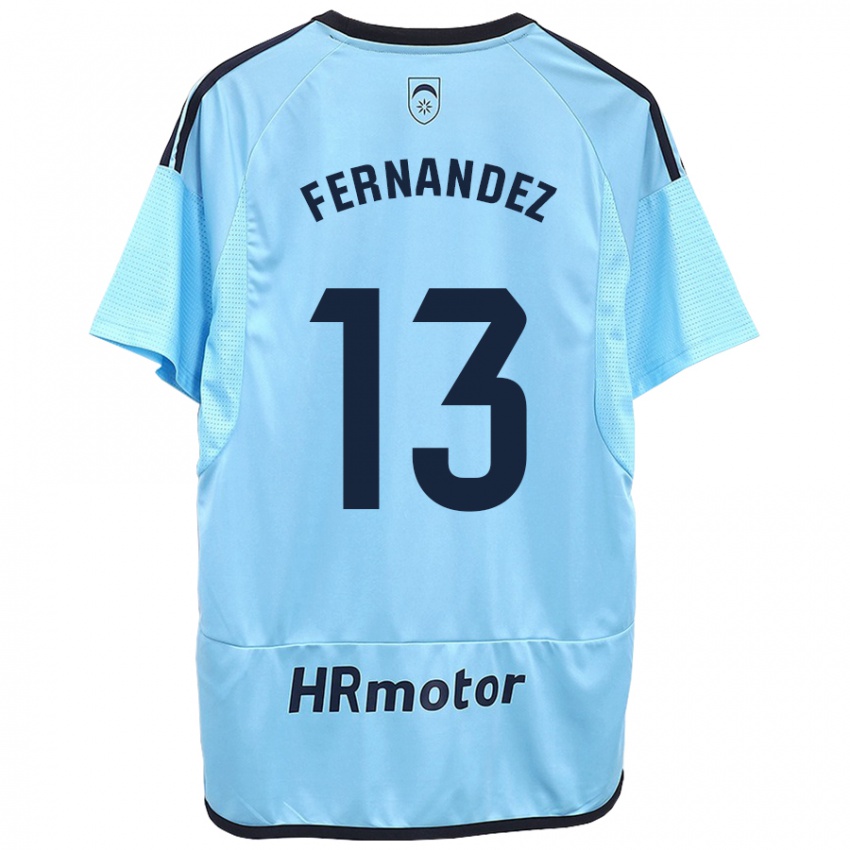 Męski Aitor Fernández #13 Niebieski Wyjazdowa Koszulka 2023/24 Koszulki Klubowe