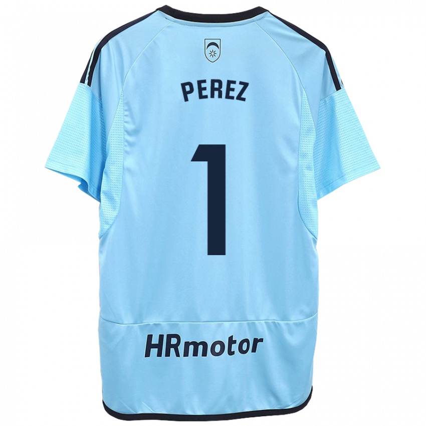 Męski Silvia Pérez Fernández De Romarategui #1 Niebieski Wyjazdowa Koszulka 2023/24 Koszulki Klubowe