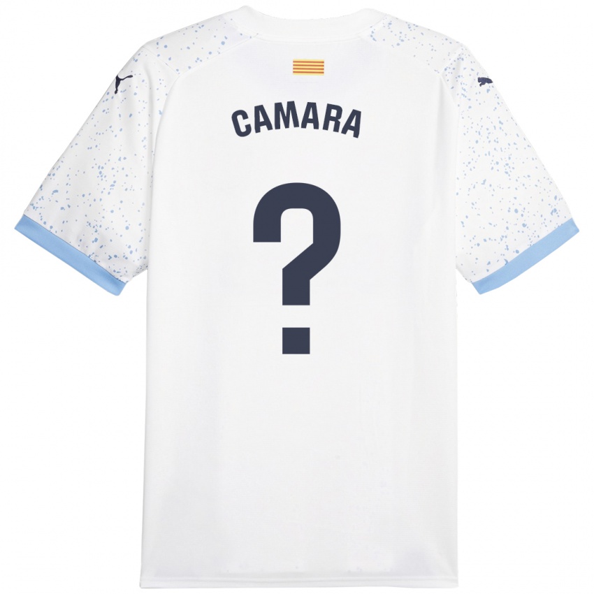 Męski Dawda Camara #0 Biały Wyjazdowa Koszulka 2023/24 Koszulki Klubowe