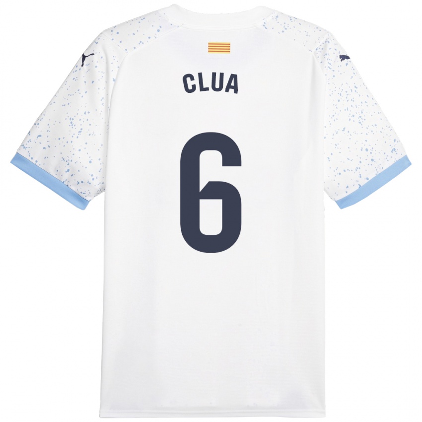Męski Silvi Clua #6 Biały Wyjazdowa Koszulka 2023/24 Koszulki Klubowe