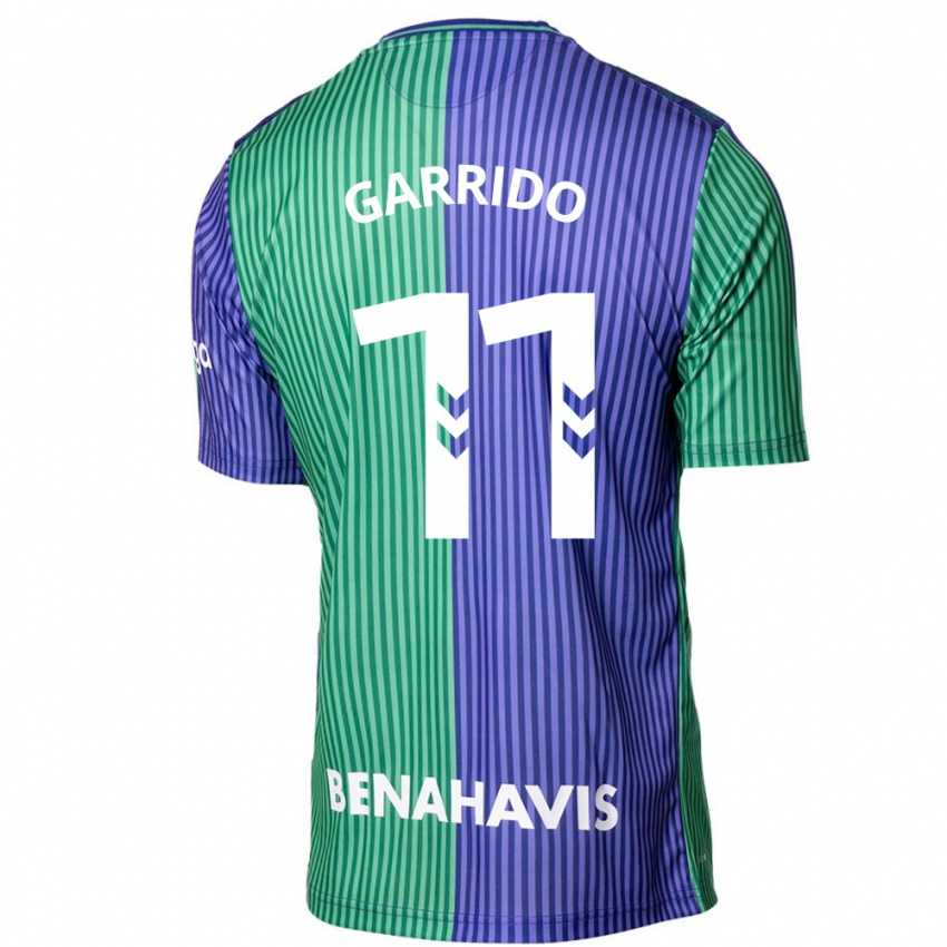 Męski Rafael Garrido #11 Zielono-Niebieski Wyjazdowa Koszulka 2023/24 Koszulki Klubowe