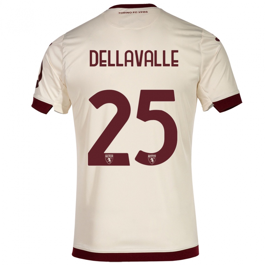 Męski Alessandro Dellavalle #25 Szampan Wyjazdowa Koszulka 2023/24 Koszulki Klubowe