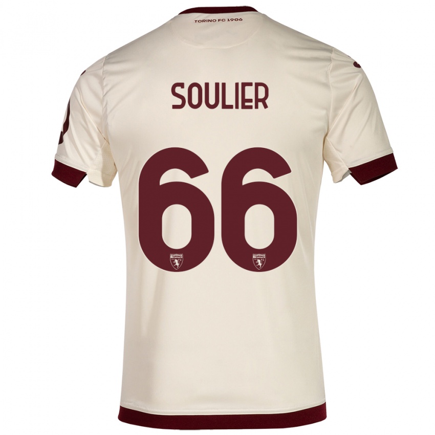 Męski Evan Soulier #66 Szampan Wyjazdowa Koszulka 2023/24 Koszulki Klubowe