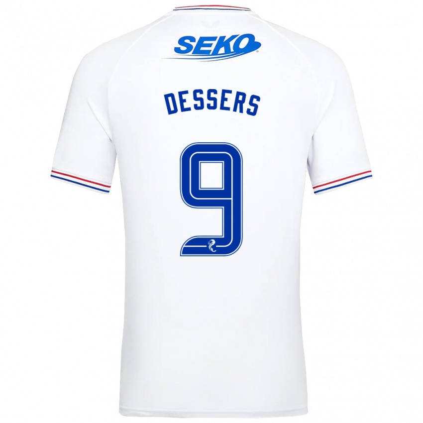 Męski Cyriel Dessers #9 Biały Wyjazdowa Koszulka 2023/24 Koszulki Klubowe
