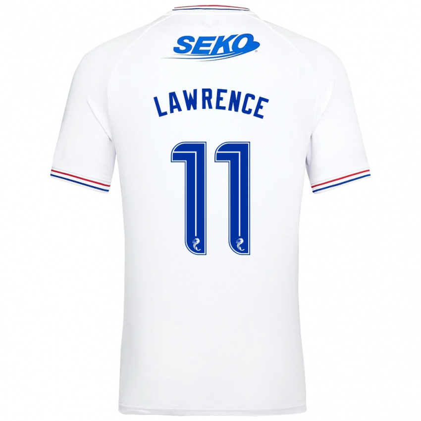 Męski Tom Lawrence #11 Biały Wyjazdowa Koszulka 2023/24 Koszulki Klubowe