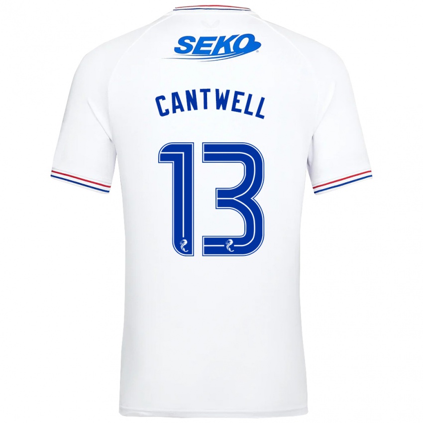 Męski Todd Cantwell #13 Biały Wyjazdowa Koszulka 2023/24 Koszulki Klubowe