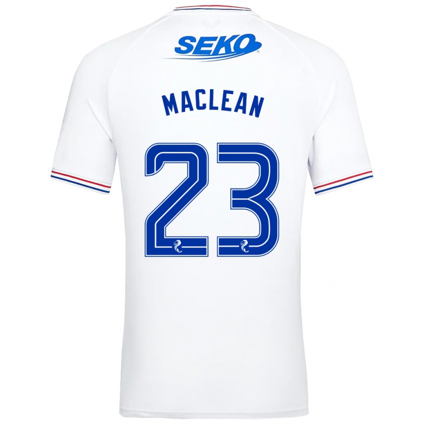 Męski Kirsty Maclean #23 Biały Wyjazdowa Koszulka 2023/24 Koszulki Klubowe