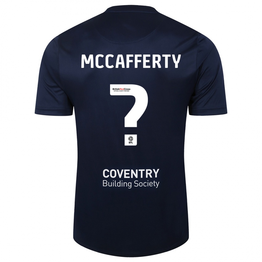 Męski Lewys Mccafferty #0 Czerwona Marynarka Wojenna Wyjazdowa Koszulka 2023/24 Koszulki Klubowe
