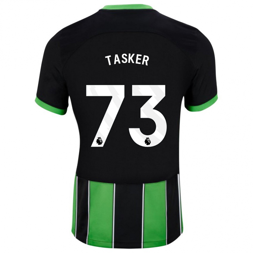 Męski Charlie Tasker #73 Czarny Zielony Wyjazdowa Koszulka 2023/24 Koszulki Klubowe