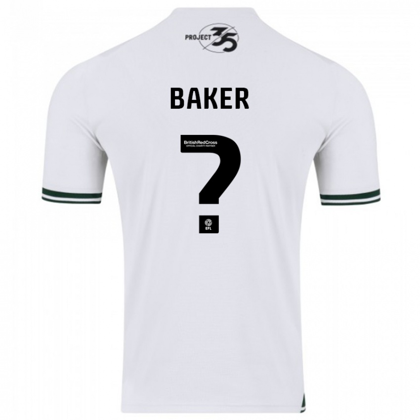 Męski Zak Baker #0 Biały Wyjazdowa Koszulka 2023/24 Koszulki Klubowe