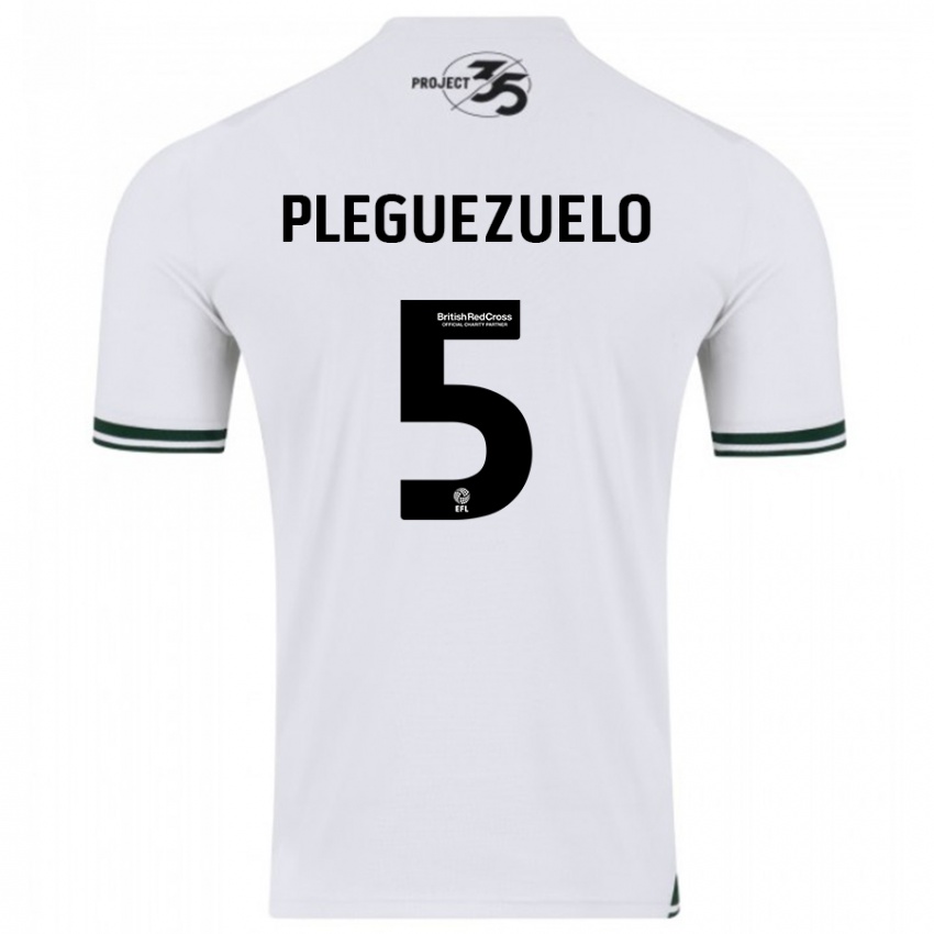 Męski Julio Pleguezuelo #5 Biały Wyjazdowa Koszulka 2023/24 Koszulki Klubowe