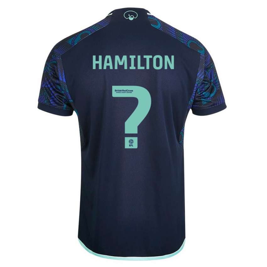 Męski Joshua Hamilton #0 Niebieski Wyjazdowa Koszulka 2023/24 Koszulki Klubowe