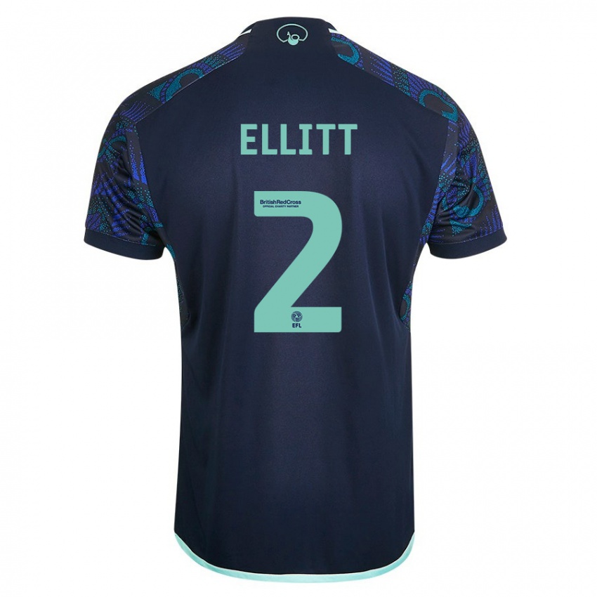 Męski Izzy Ellitt #2 Niebieski Wyjazdowa Koszulka 2023/24 Koszulki Klubowe