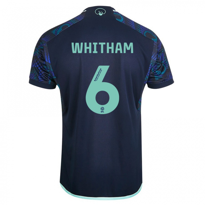 Męski Danielle Whitham #6 Niebieski Wyjazdowa Koszulka 2023/24 Koszulki Klubowe