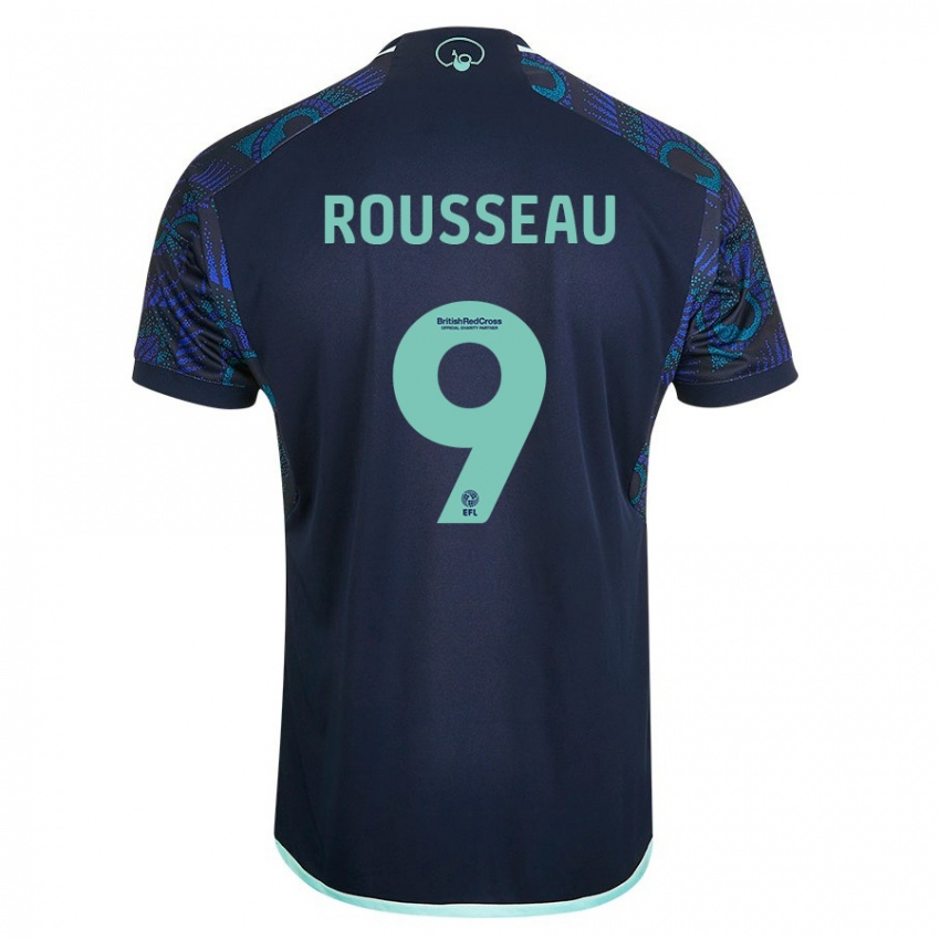 Męski Jess Rousseau #9 Niebieski Wyjazdowa Koszulka 2023/24 Koszulki Klubowe