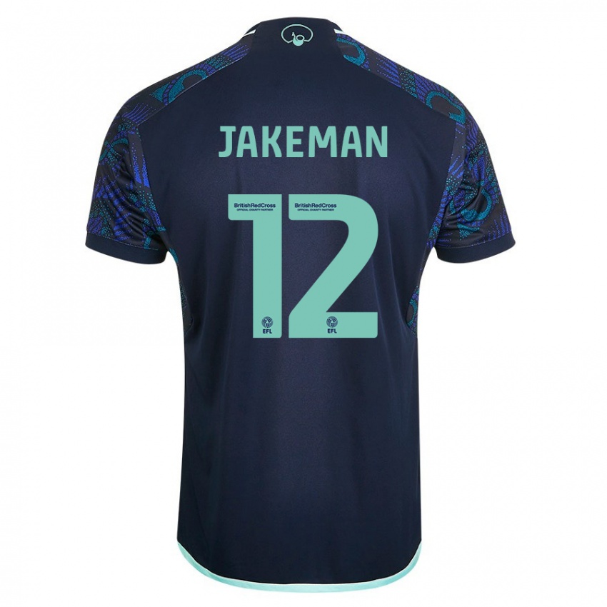 Męski Harriet Jakeman #12 Niebieski Wyjazdowa Koszulka 2023/24 Koszulki Klubowe