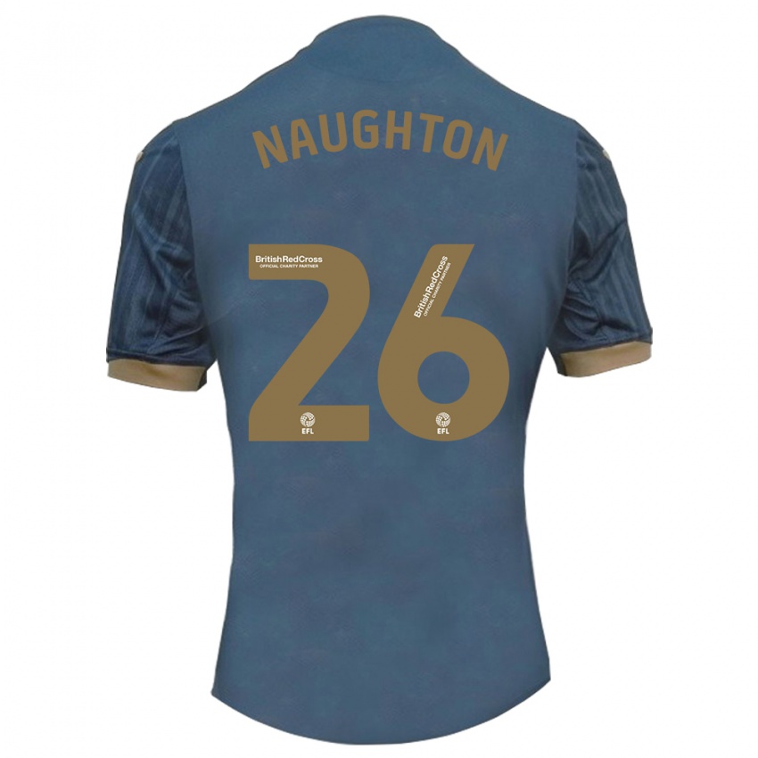 Męski Kyle Naughton #26 Ciemny Turkusowy Wyjazdowa Koszulka 2023/24 Koszulki Klubowe