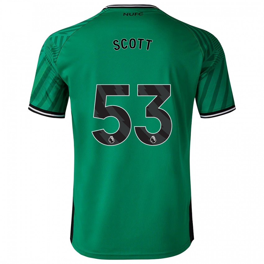 Męski Joshua Scott #53 Zielony Wyjazdowa Koszulka 2023/24 Koszulki Klubowe