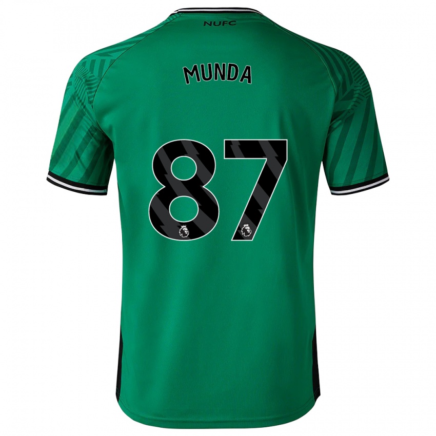 Męski Anthony Munda #87 Zielony Wyjazdowa Koszulka 2023/24 Koszulki Klubowe