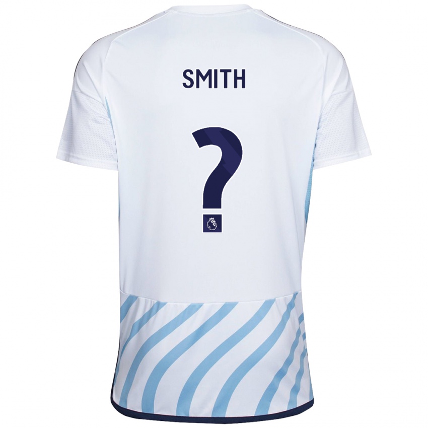 Męski Zac Smith #0 Biało Niebieski Wyjazdowa Koszulka 2023/24 Koszulki Klubowe