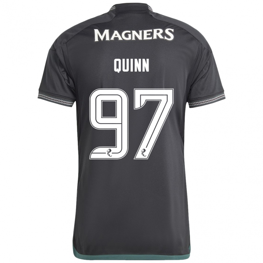 Męski Ben Quinn #97 Czarny Wyjazdowa Koszulka 2023/24 Koszulki Klubowe