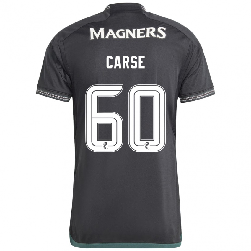 Męski Mackenzie Carse #60 Czarny Wyjazdowa Koszulka 2023/24 Koszulki Klubowe