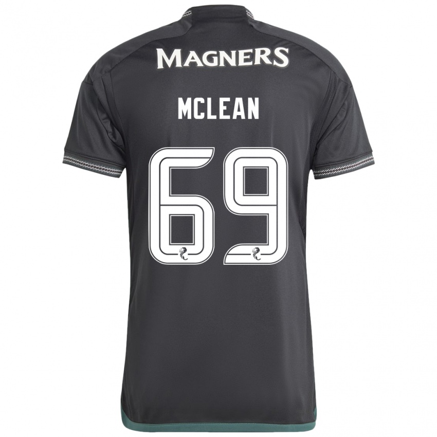 Męski Kai Mclean #69 Czarny Wyjazdowa Koszulka 2023/24 Koszulki Klubowe