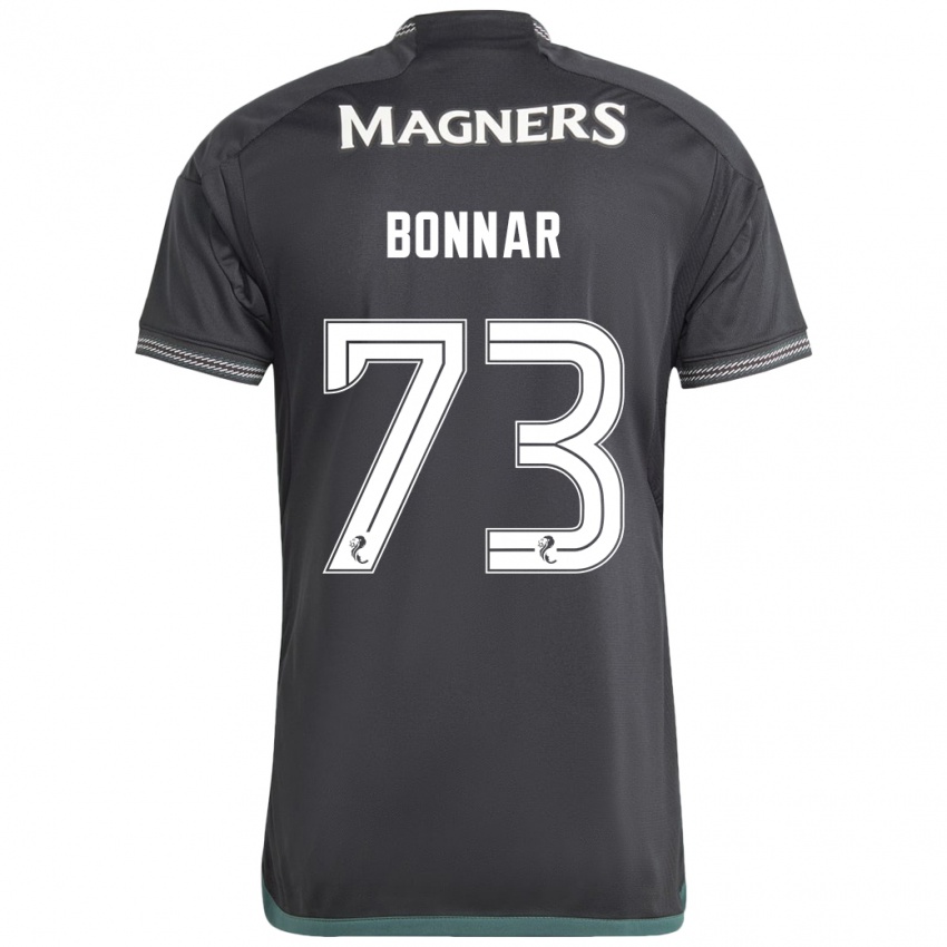 Męski Jude Bonnar #73 Czarny Wyjazdowa Koszulka 2023/24 Koszulki Klubowe