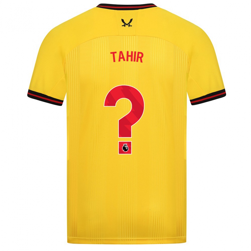 Męski Zain Tahir #0 Żółty Wyjazdowa Koszulka 2023/24 Koszulki Klubowe
