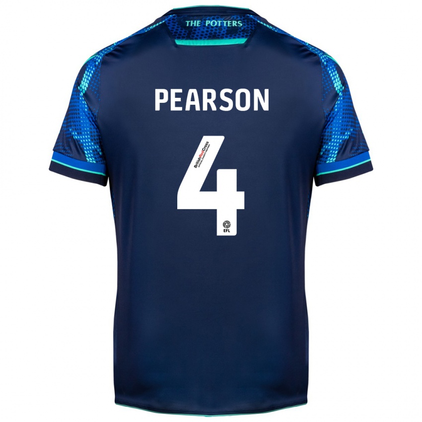 Męski Ben Pearson #4 Marynarka Wojenna Wyjazdowa Koszulka 2023/24 Koszulki Klubowe