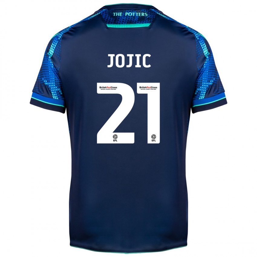 Męski Nikola Jojic #21 Marynarka Wojenna Wyjazdowa Koszulka 2023/24 Koszulki Klubowe