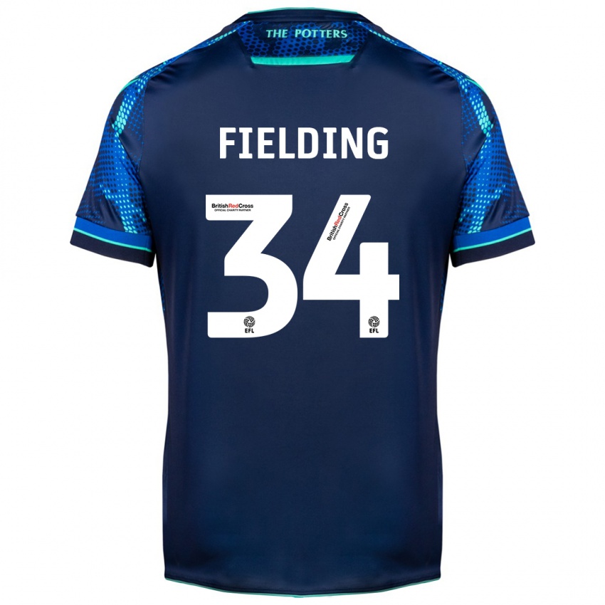 Męski Frank Fielding #34 Marynarka Wojenna Wyjazdowa Koszulka 2023/24 Koszulki Klubowe