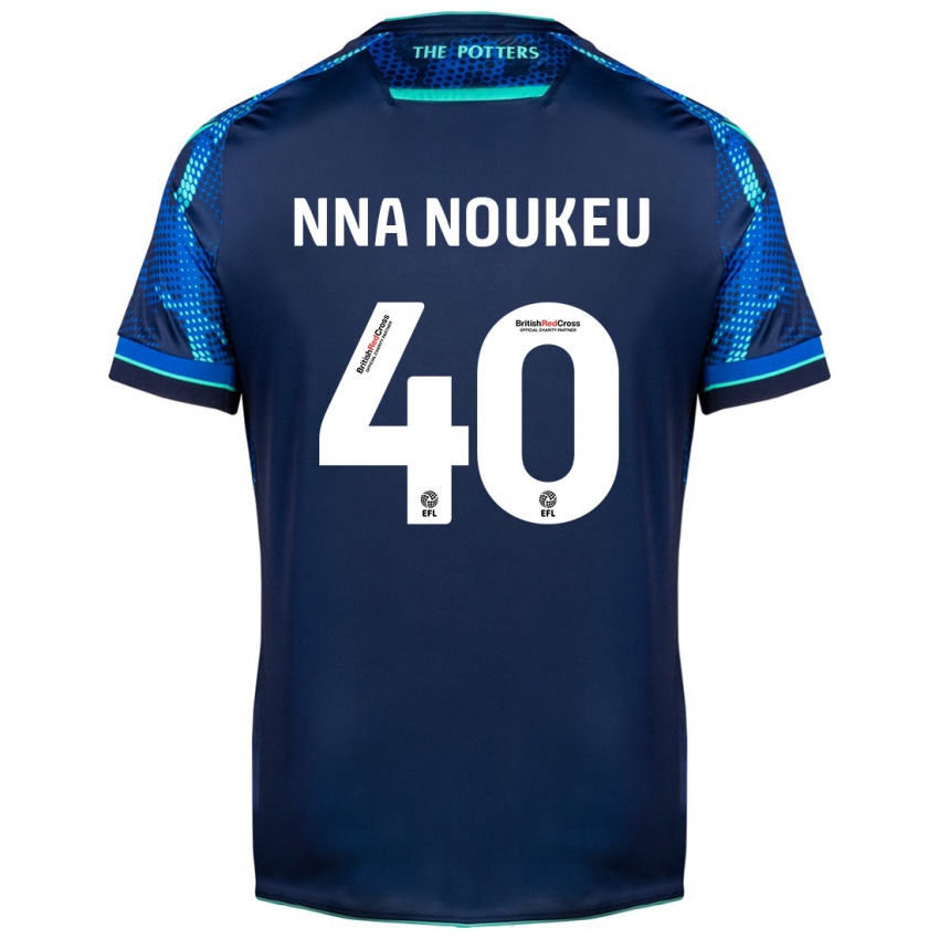 Męski Blondy Nna Noukeu #40 Marynarka Wojenna Wyjazdowa Koszulka 2023/24 Koszulki Klubowe