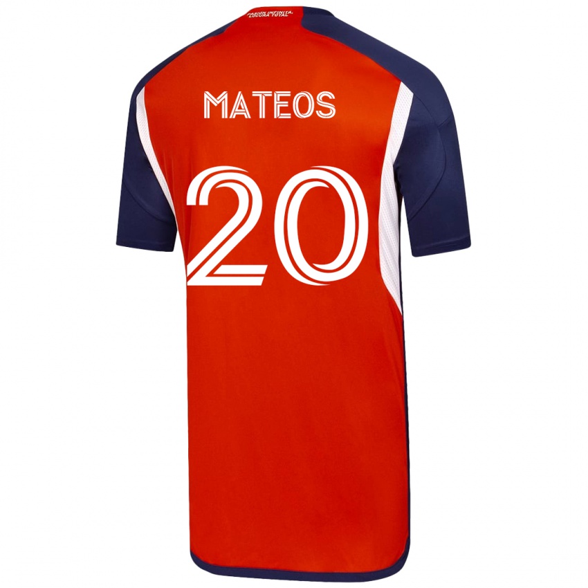 Męski Federico Mateos #20 Biały Wyjazdowa Koszulka 2023/24 Koszulki Klubowe