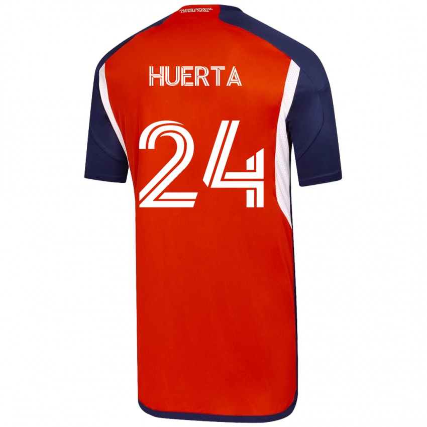 Męski Renato Huerta #24 Biały Wyjazdowa Koszulka 2023/24 Koszulki Klubowe