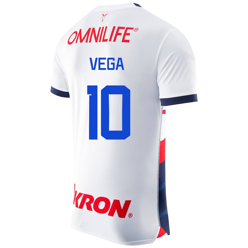 Męski Alexis Vega #10 Biały Wyjazdowa Koszulka 2023/24 Koszulki Klubowe