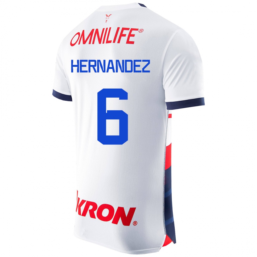 Męski Ana Camila Hernández #6 Biały Wyjazdowa Koszulka 2023/24 Koszulki Klubowe