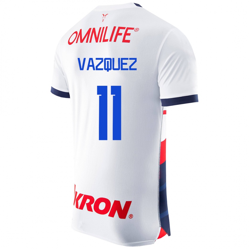 Męski Anette Vázquez #11 Biały Wyjazdowa Koszulka 2023/24 Koszulki Klubowe