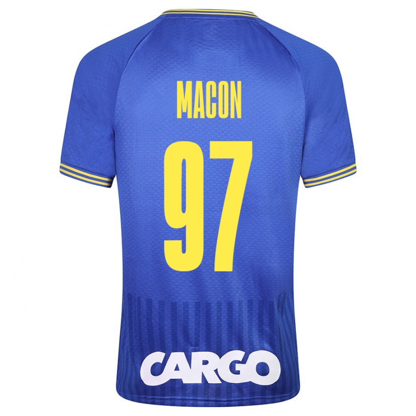 Męski Yvann Maçon #97 Niebieski Wyjazdowa Koszulka 2023/24 Koszulki Klubowe
