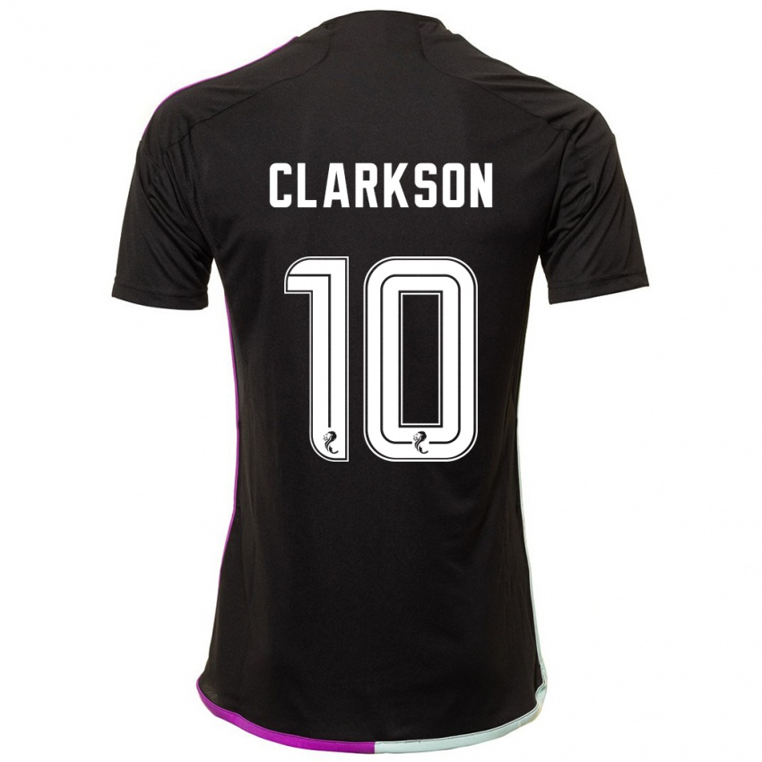 Męski Leighton Clarkson #10 Czarny Wyjazdowa Koszulka 2023/24 Koszulki Klubowe