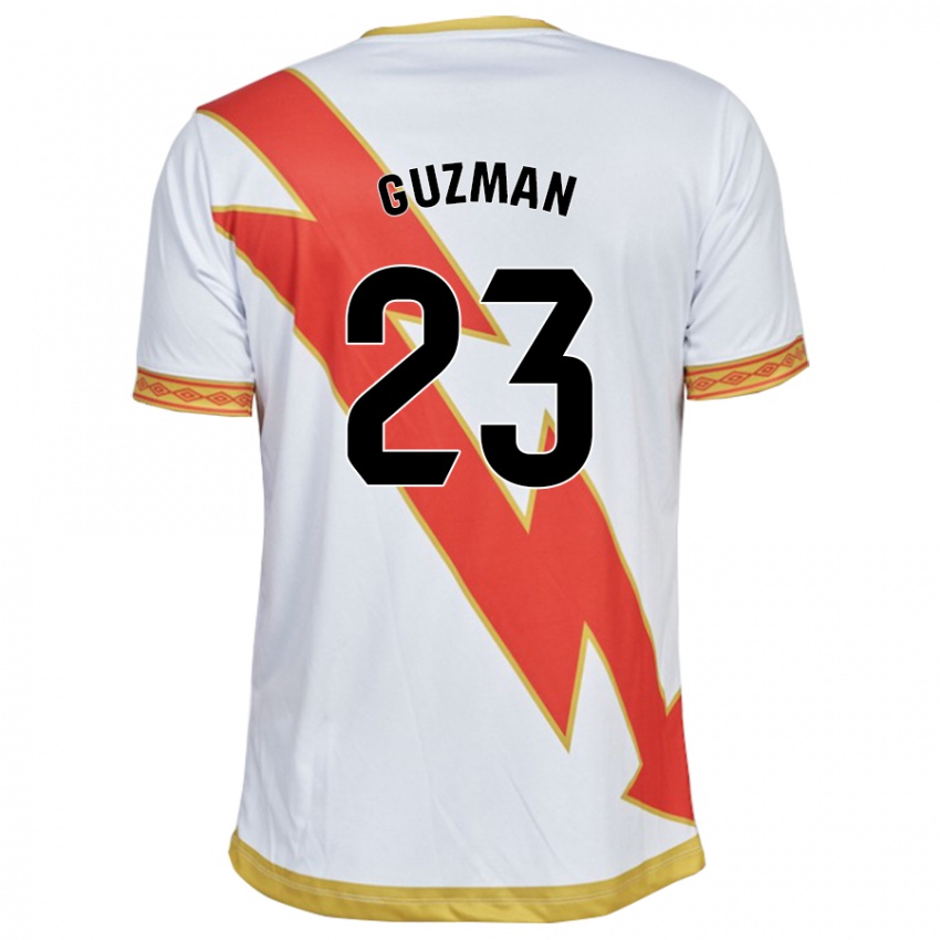 Kobiety Miguel Guzmán #23 Biały Domowa Koszulka 2023/24 Koszulki Klubowe